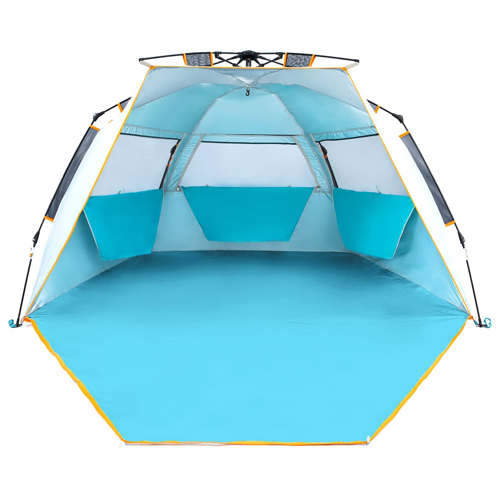 WolfWise 3-4 Person Beach Tent with UPF 50+ Sun Protection, Portable Ventilated