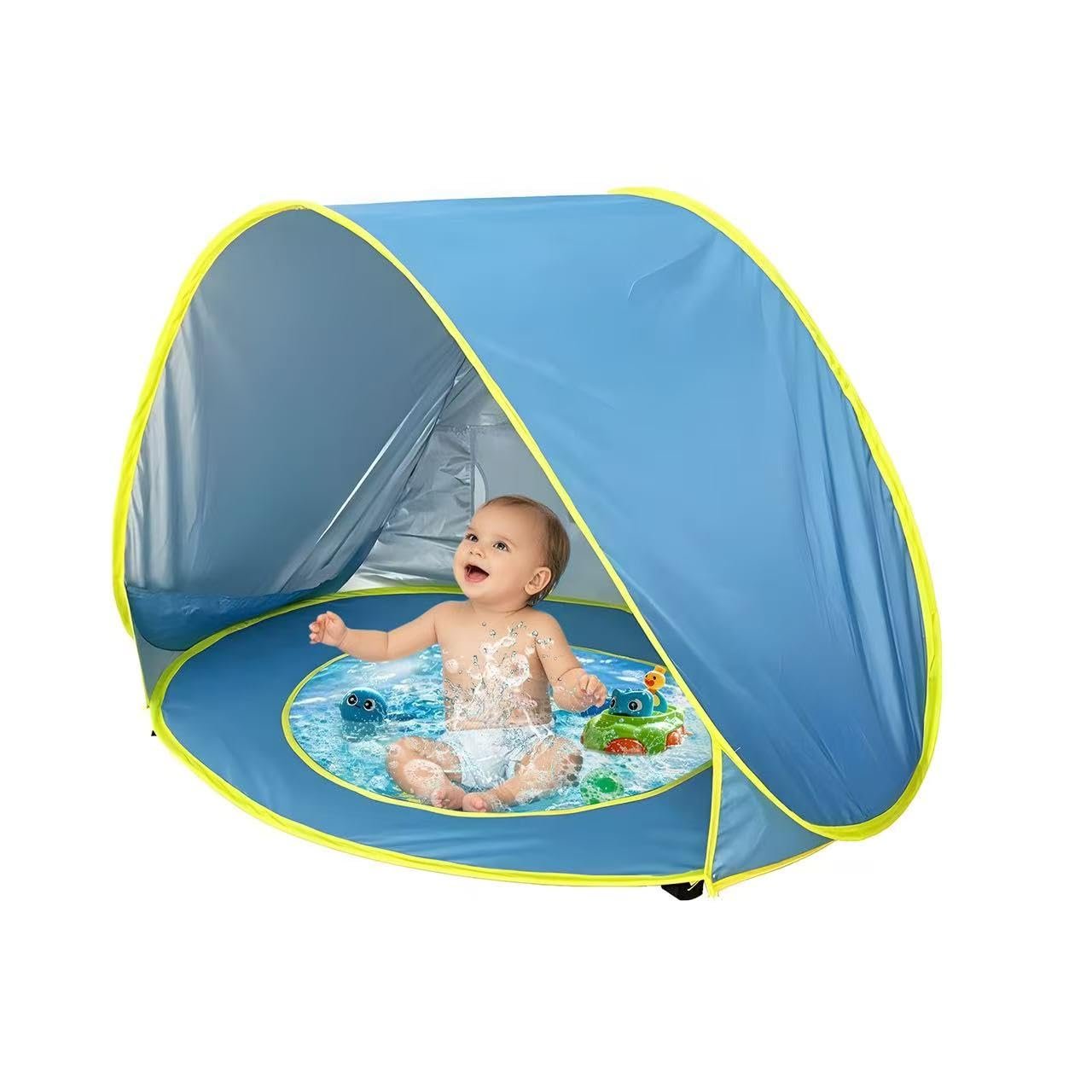 PandaEar Baby Beach Tent with Pool, Pop Up Sun Shelter for Infant Toddlers, Port
