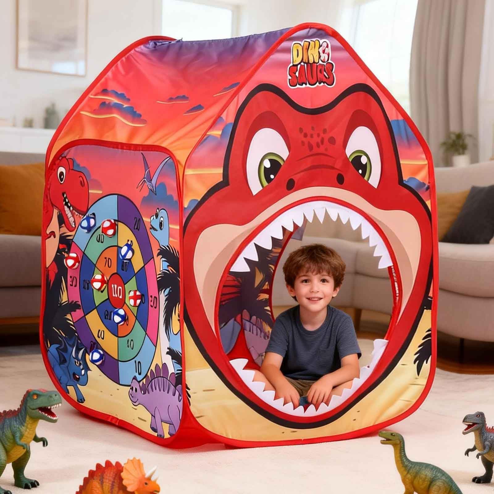 Dinosaur Kid Play Tent Pop up Tent Play Tunnel Indoor and Outdoor Playhouse for 