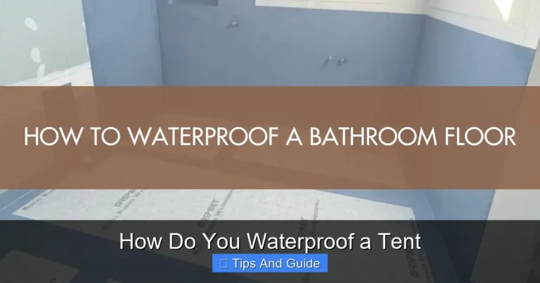 How Do You Waterproof a Tent