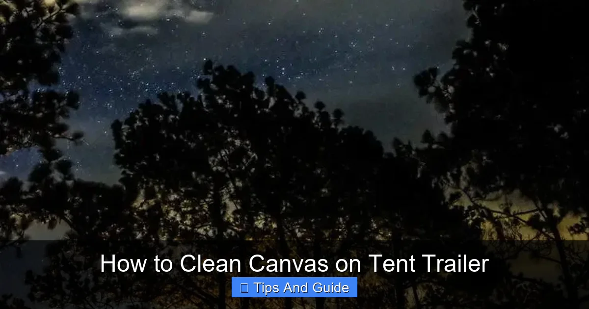 How to Clean Canvas on Tent Trailer