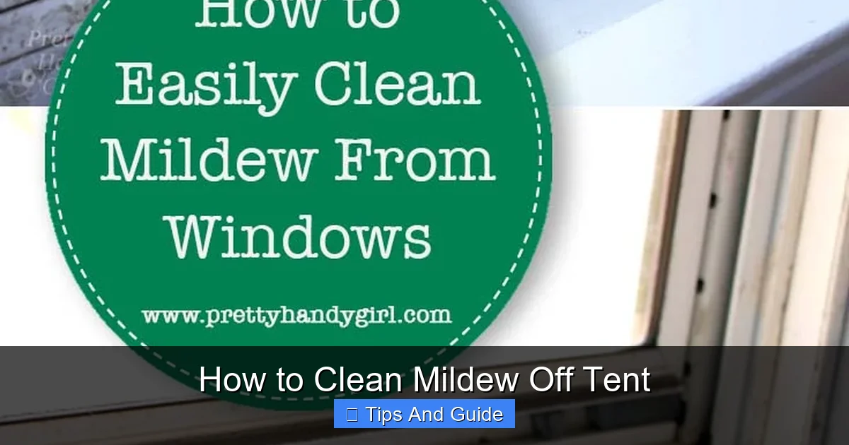 How to Clean Mildew Off Tent