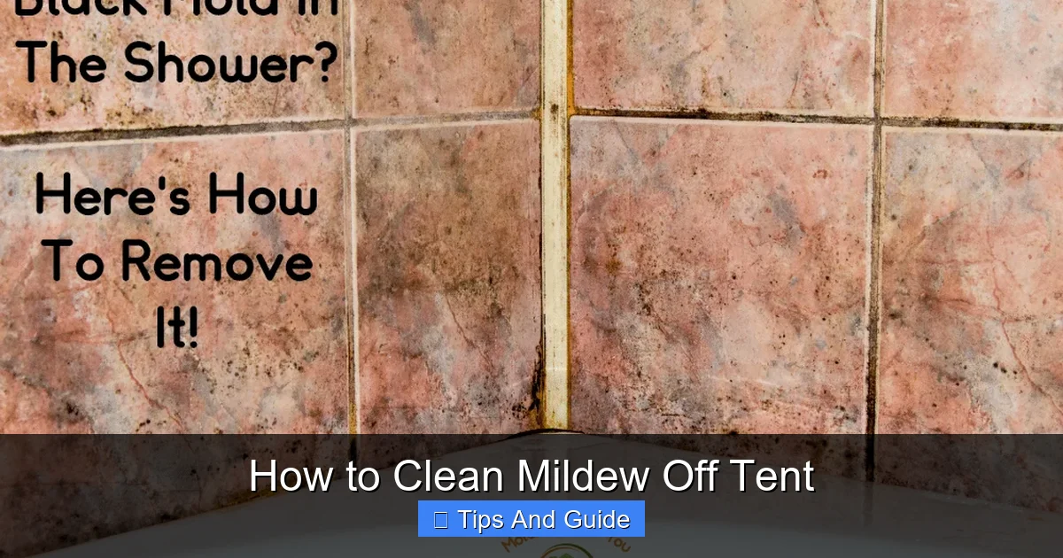 How to Clean Mildew Off Tent