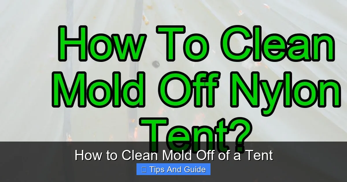 How to Clean Mold Off of a Tent