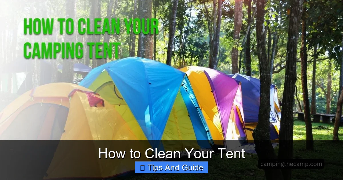 How to Clean Your Tent