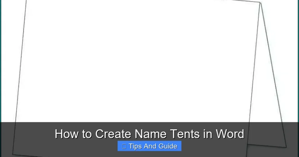 How to Create Name Tents in Word