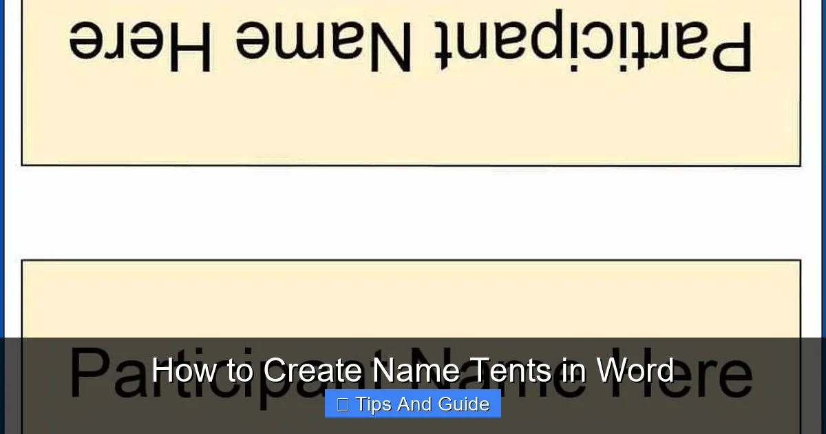 How to Create Name Tents in Word