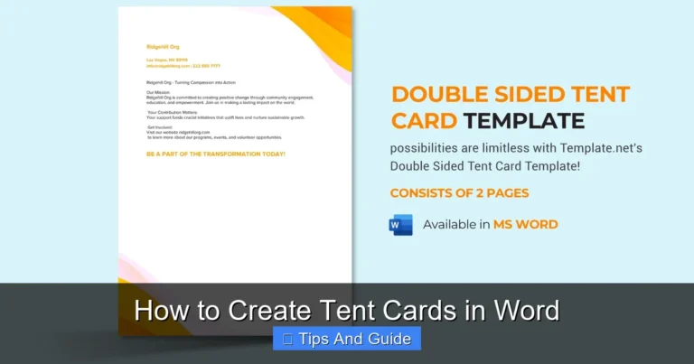 How to Create Tent Cards in Word