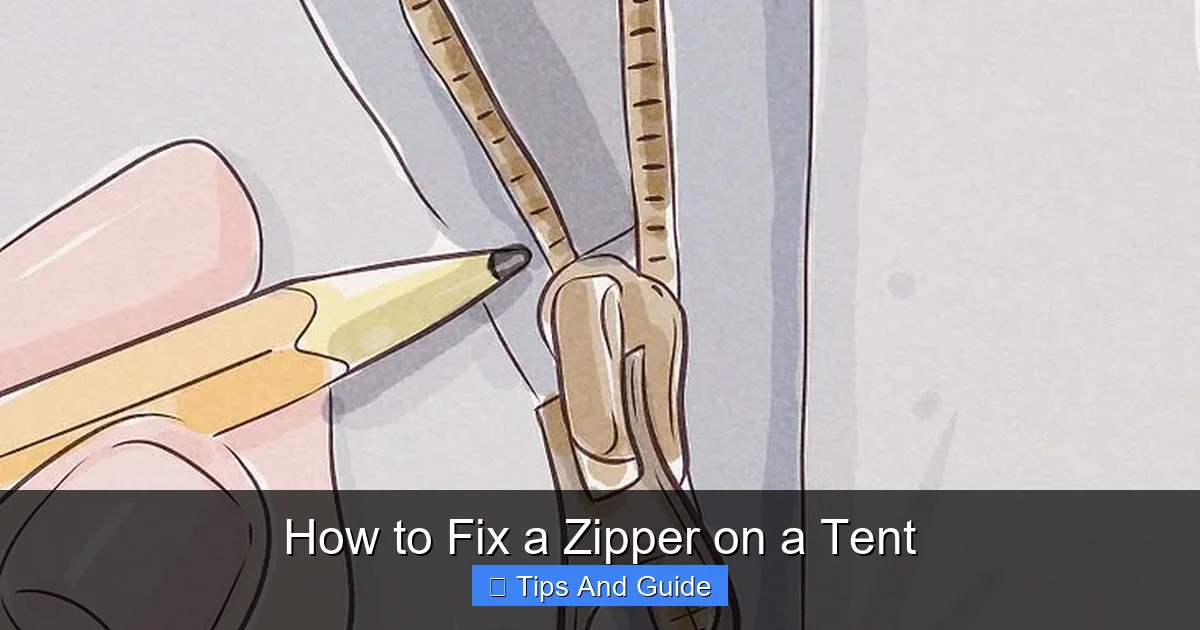 How to Fix a Zipper on a Tent