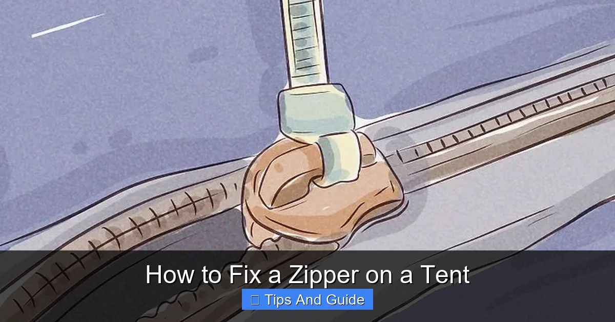 How to Fix a Zipper on a Tent