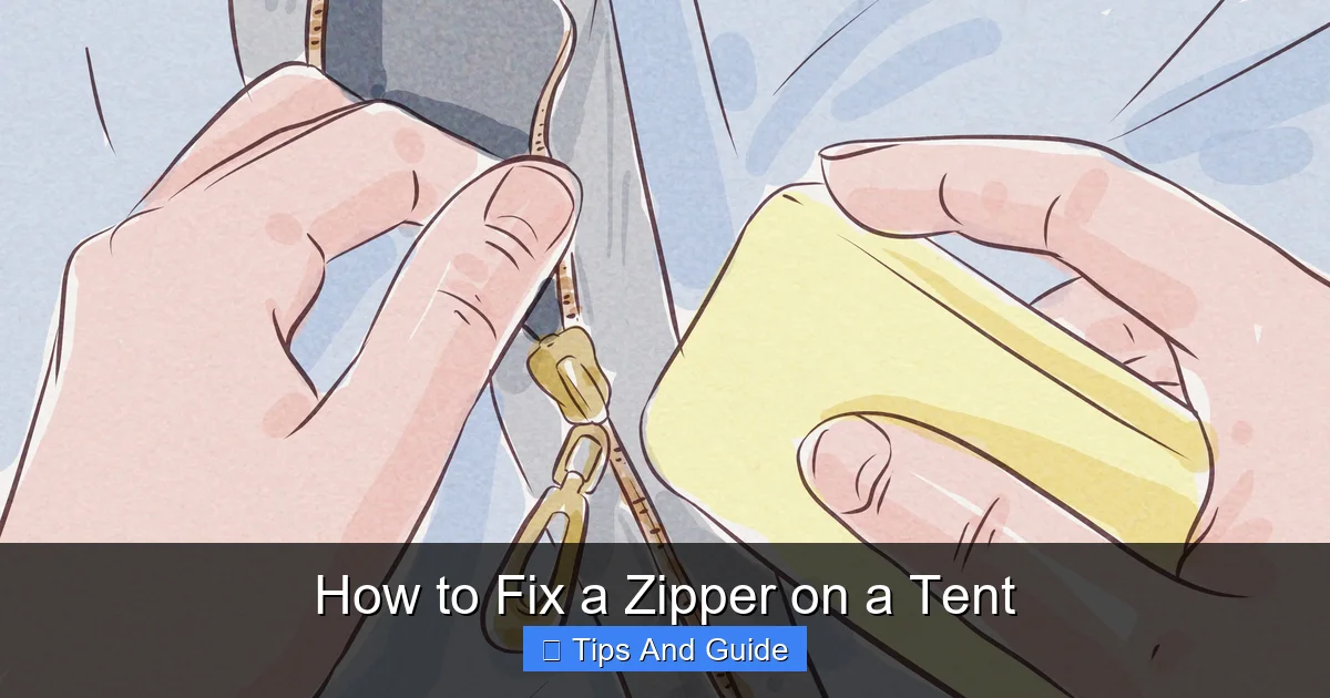 How to Fix a Zipper on a Tent