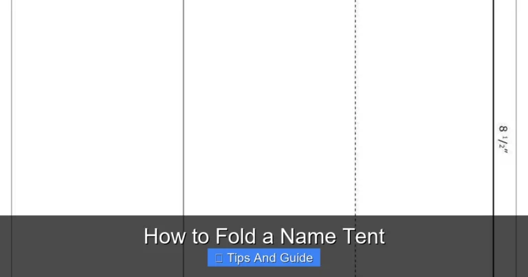 How to Fold a Name Tent