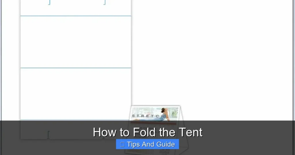 How to Fold the Tent