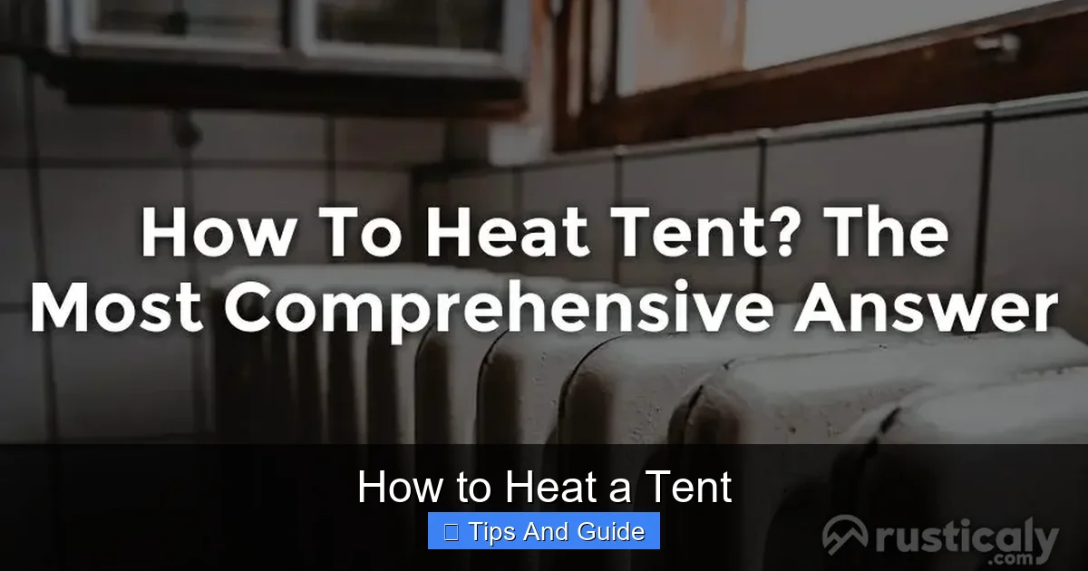 How to Heat a Tent