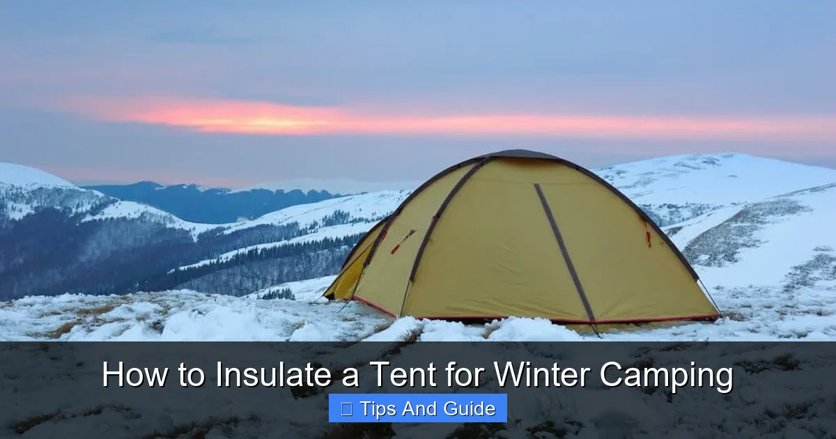 How to Insulate a Tent for Winter Camping