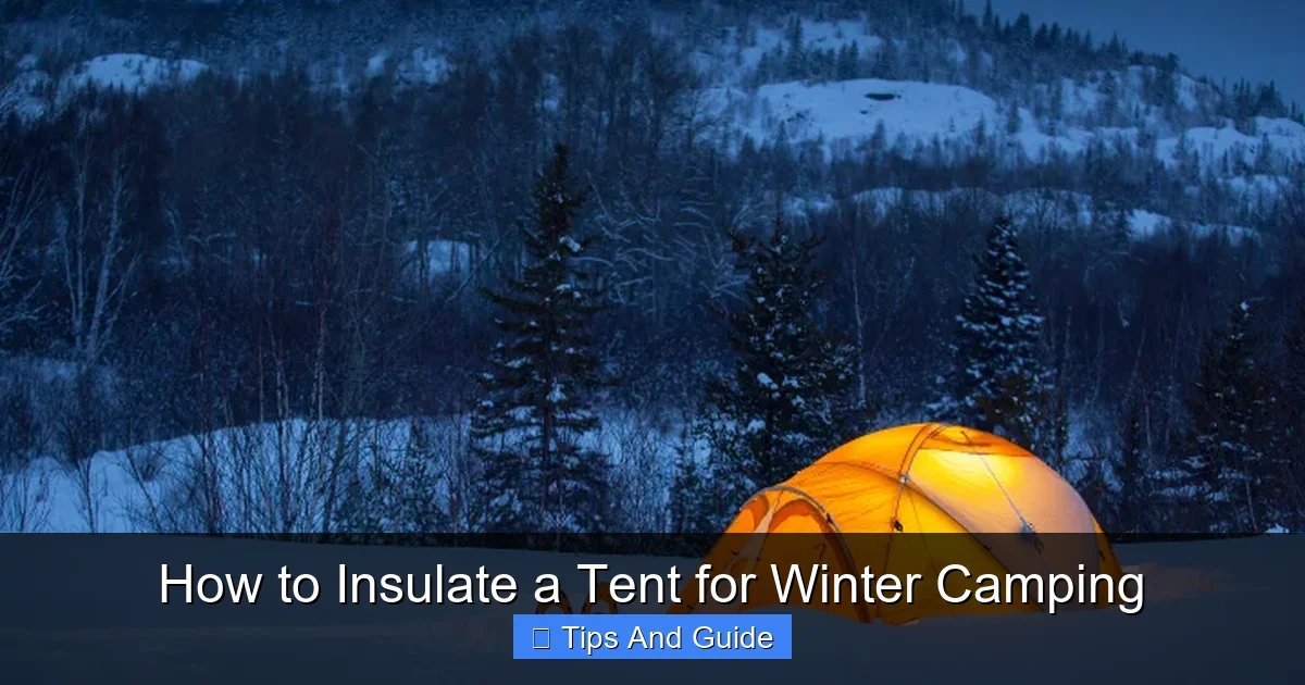 How to Insulate a Tent for Winter Camping