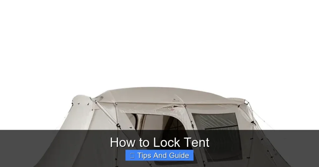 How to Lock Tent How to Lock Tent