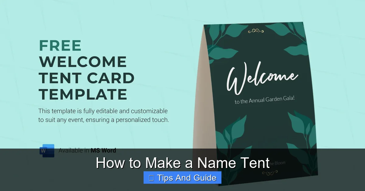 How to Make a Name Tent