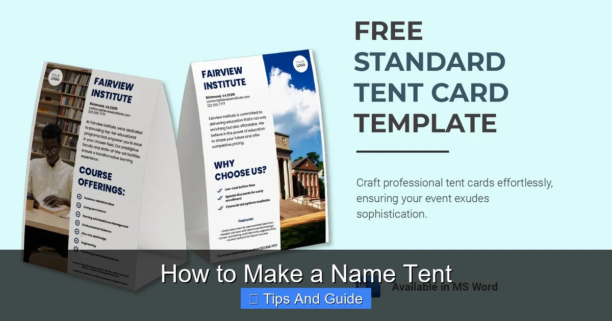 How to Make a Name Tent