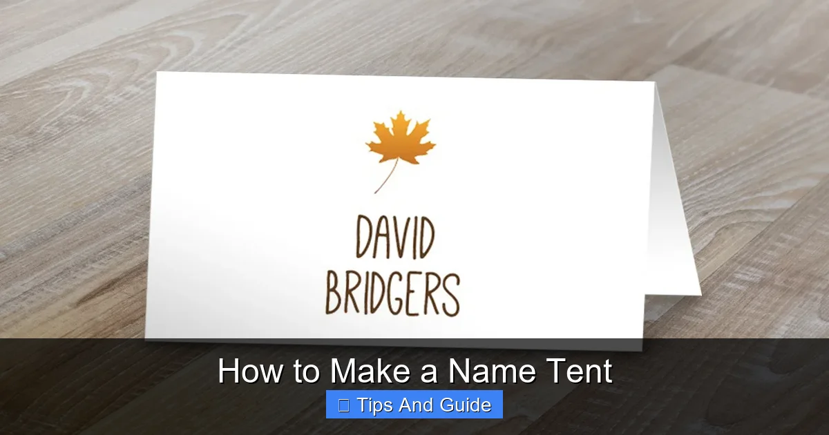 How to Make a Name Tent