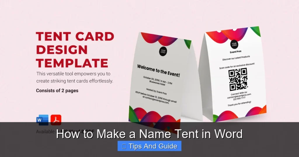 How to Make a Name Tent in Word