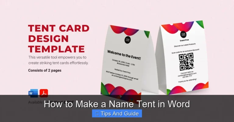 How to Make a Name Tent in Word