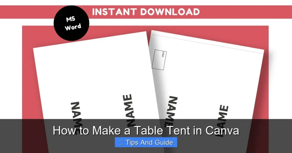 How to Make a Table Tent in Canva