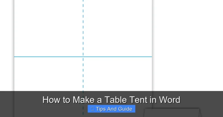 How to Make a Table Tent in Word