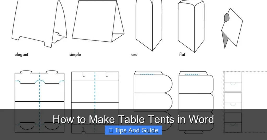 How to Make Table Tents in Word