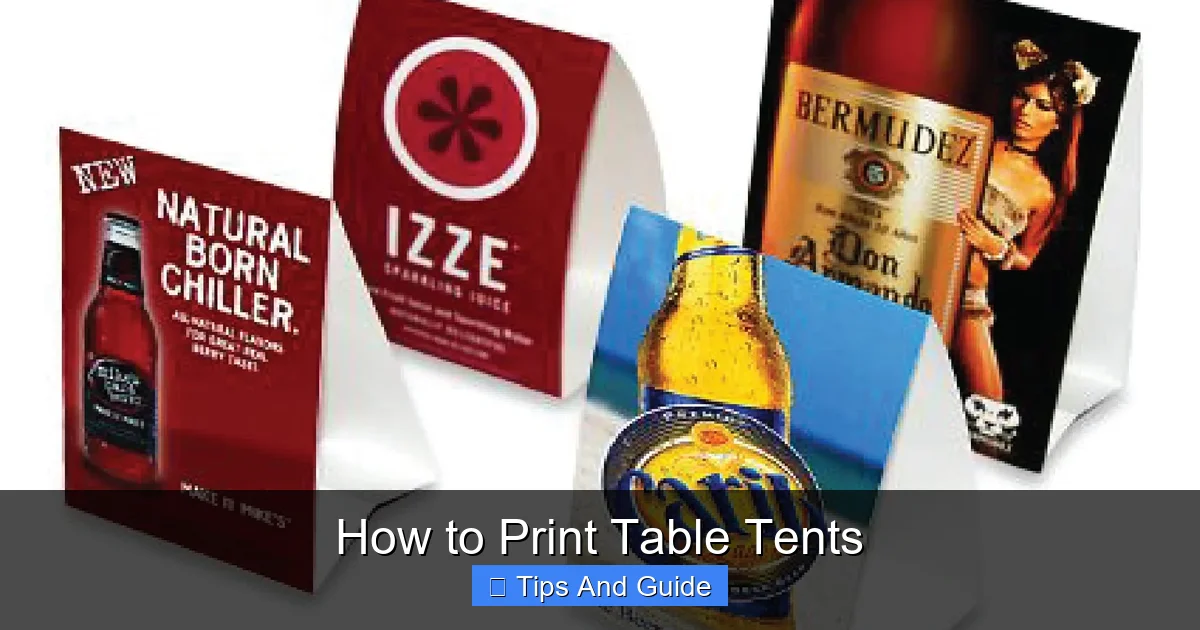 How to Print Table Tents