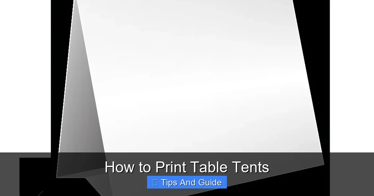How to Print Table Tents