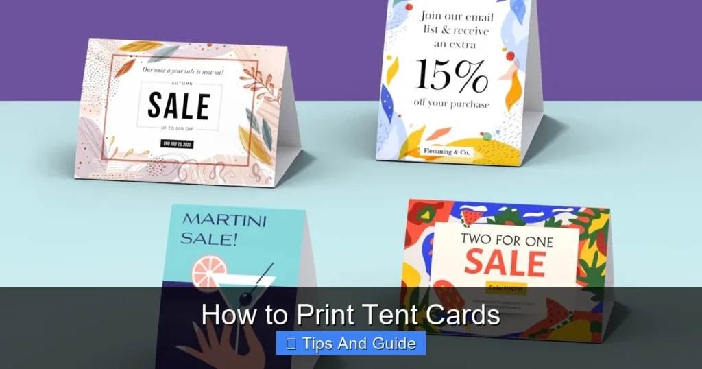How to Print Tent Cards