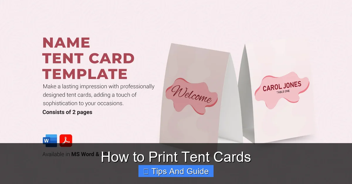 How to Print Tent Cards