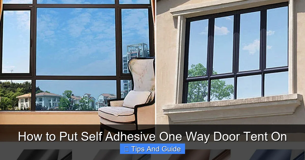 How to Put Self Adhesive One Way Door Tent On