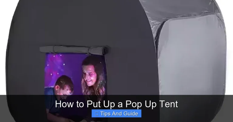 How to Put Up a Pop Up Tent