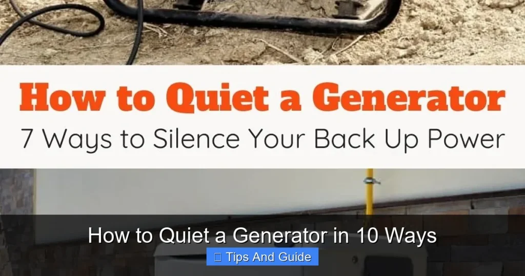 How to Quiet a Generator in 10 Ways
