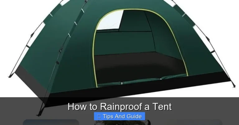 How to Rainproof a Tent
