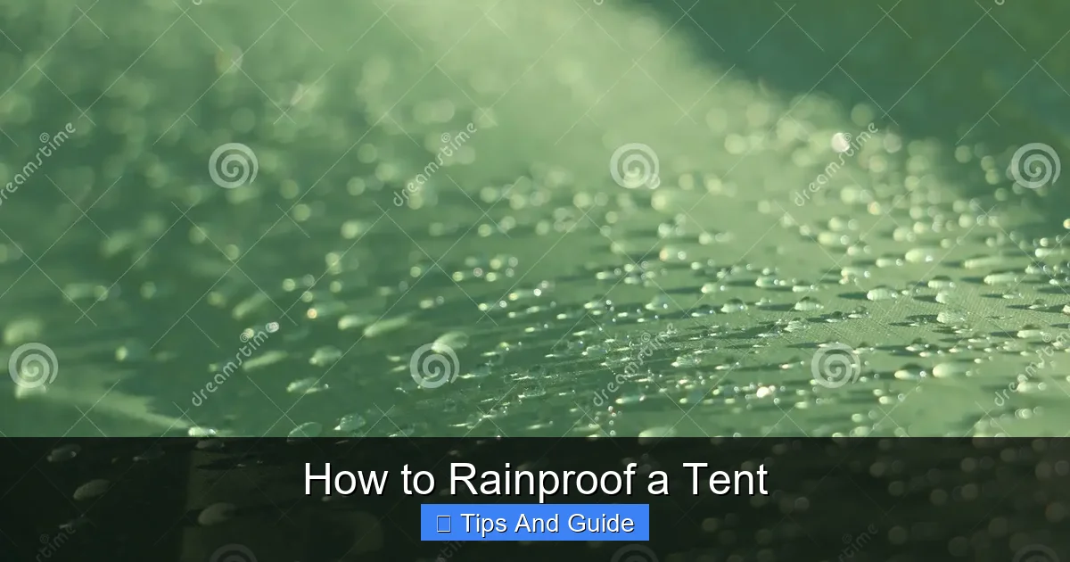 How to Rainproof a Tent