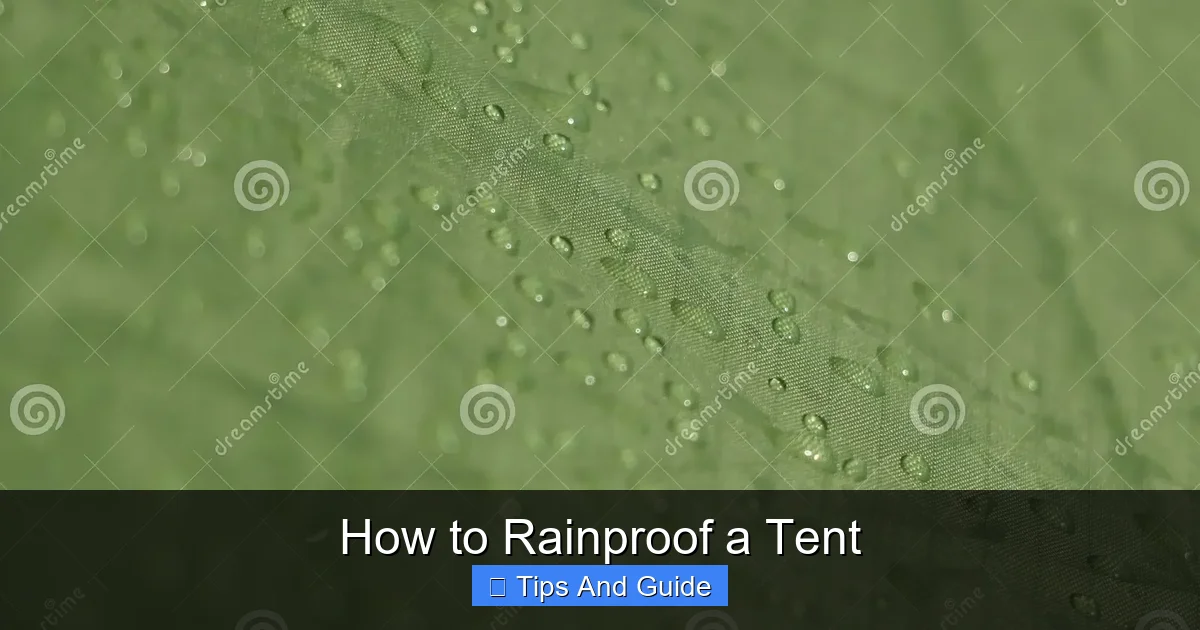 How to Rainproof a Tent