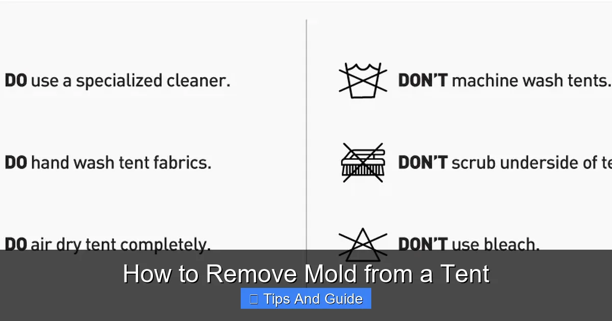 How to Remove Mold from a Tent