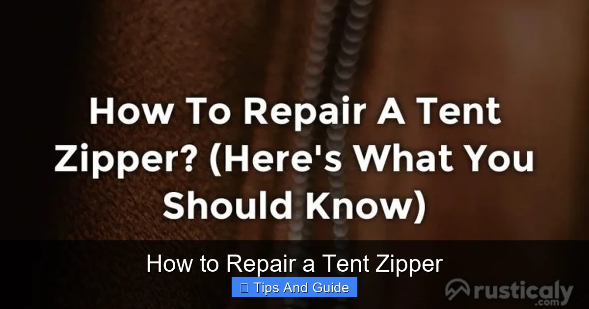 How to Repair a Tent Zipper