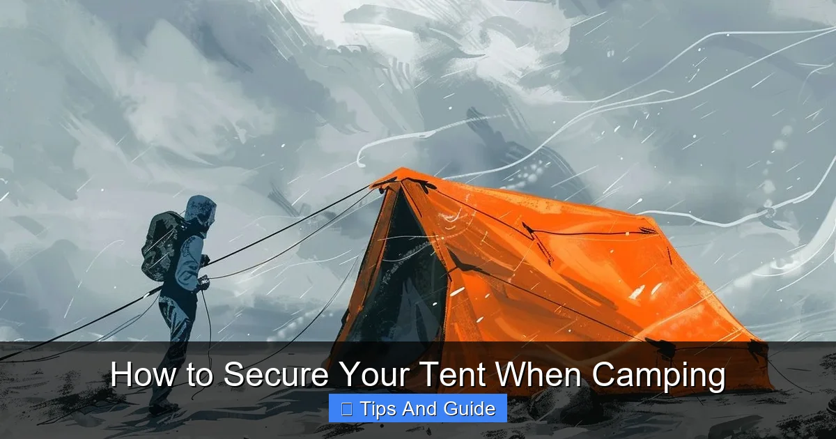 How to Secure Your Tent When Camping