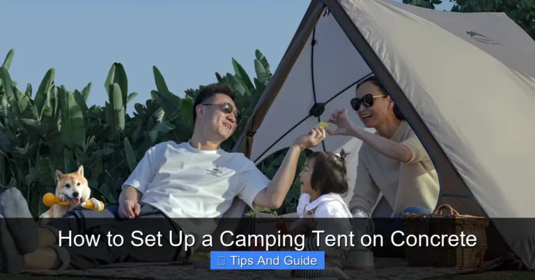 How to Set Up a Camping Tent on Concrete