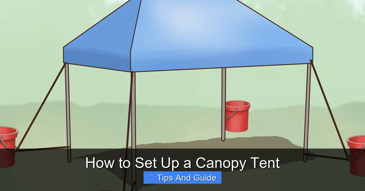 How to Set Up a Canopy Tent