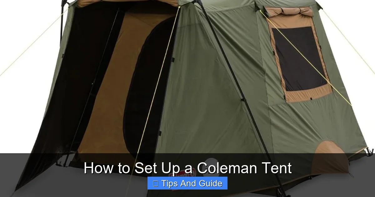 How to Set Up a Coleman Tent