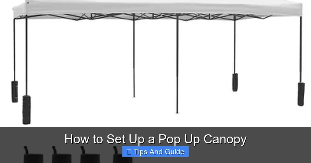 How to Set Up a Pop Up Canopy