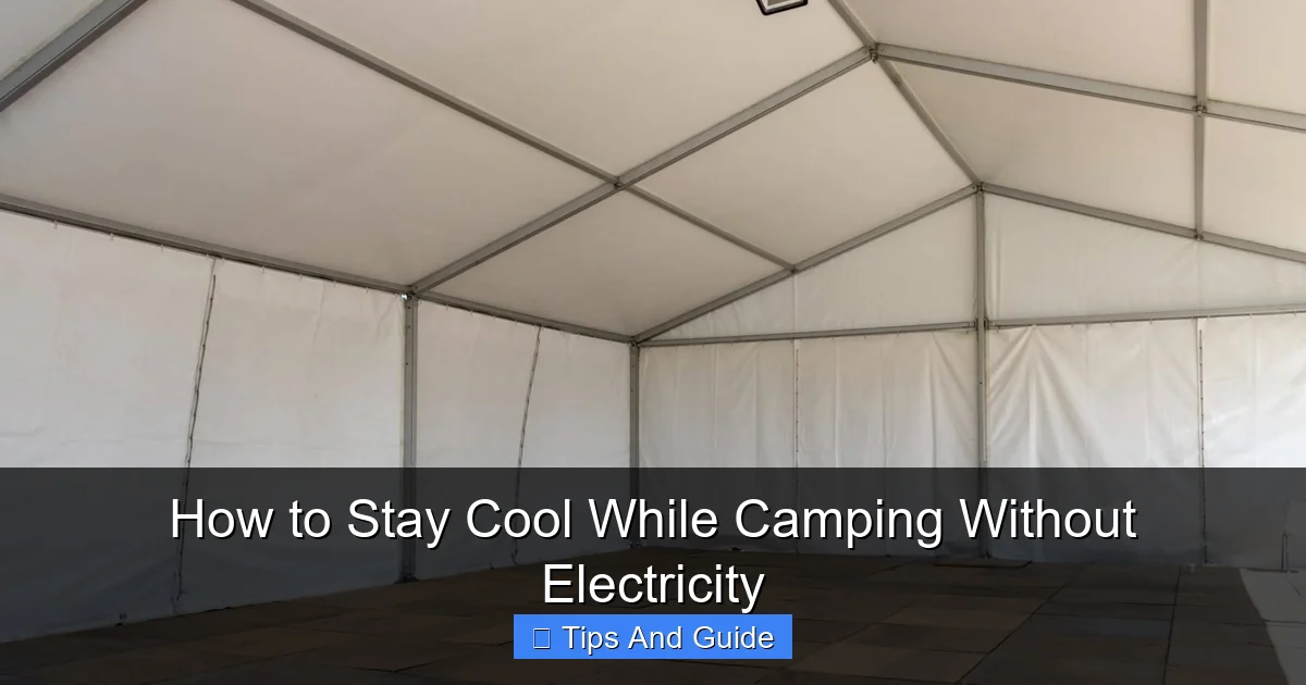 How to Stay Cool While Camping Without Electricity
