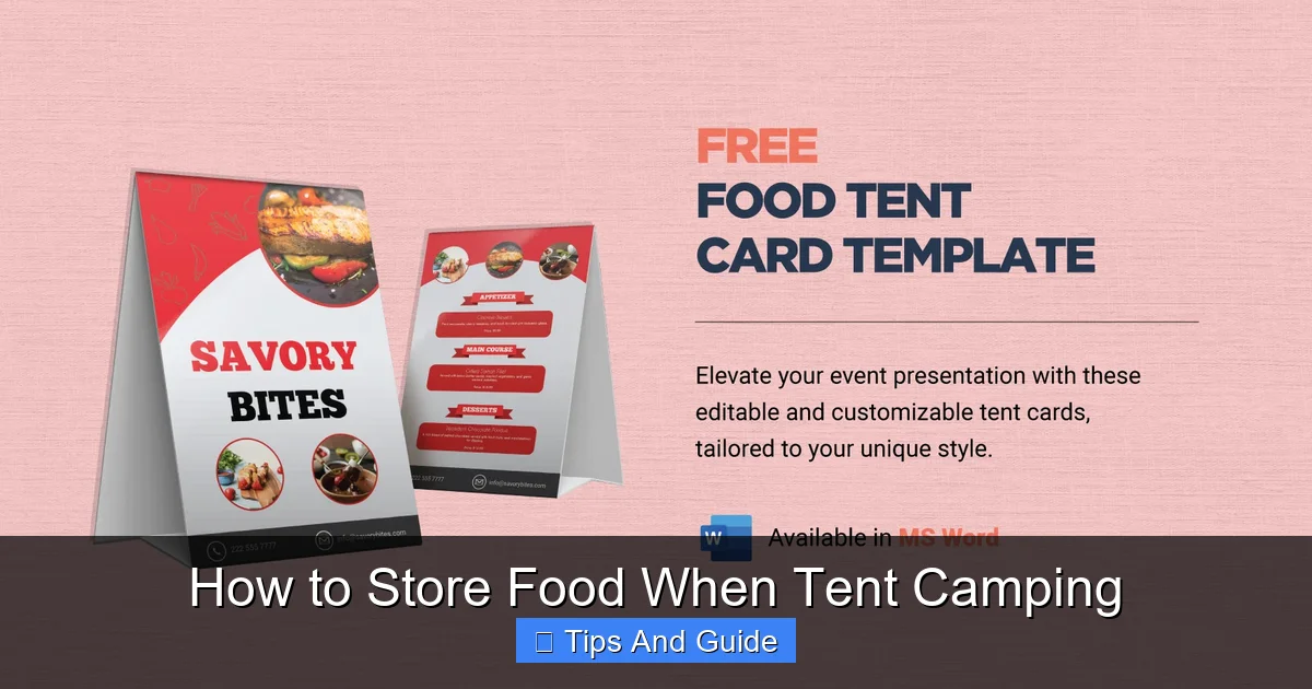 How to Store Food When Tent Camping