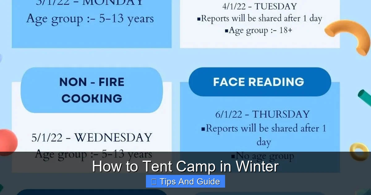 How to Tent Camp in Winter