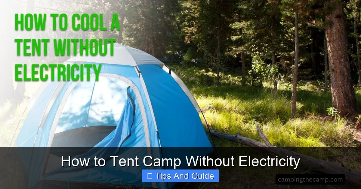How to Tent Camp Without Electricity